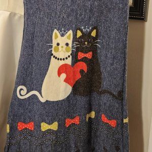 Womens Sweater Dress, Cat Design, EUC, SIze M